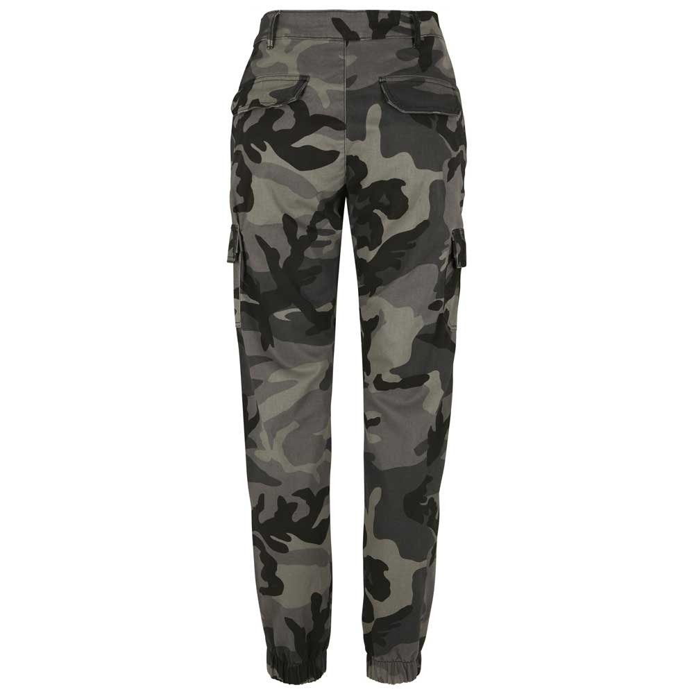 Urban Classics - High Waist Camo Cargobroek - Zwart/Grijs Product image